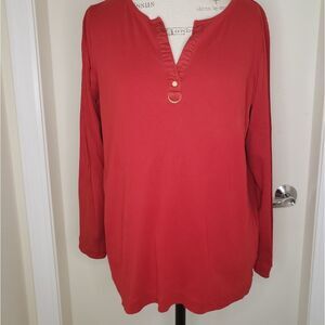 Ralph Lauren red long sleeve top